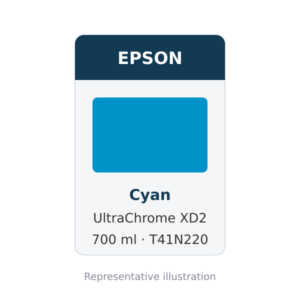 Epson UltraChrome XD2 Cyan Ink Cartridge, 700 ml (T41N220)