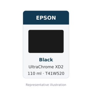 Epson UltraChrome XD2 Black Ink Cartridge, 110 ml (T41W520)