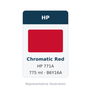 Hp 771A 775Ml Chrmtc Red Ink Cartridge (B6Y16A)
