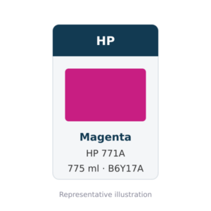 Hp 771A 775Ml Magenta Ink Cartridge (B6Y17A)