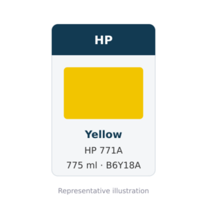 Hp 771A 775Ml Yellow Ink Cartridge (B6Y18A)