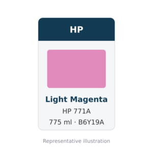 Hp 771A 775Ml Lt Magenta Ink Cartridge (B6Y19A)