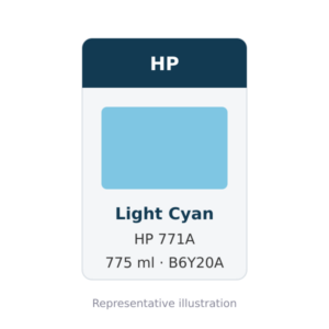 Hp 771A 775Ml Light Cyan Ink Cartridge (B6Y20A)