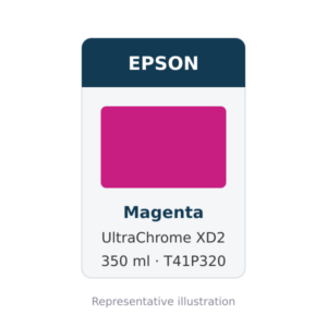 Epson UltraChrome XD2 Magenta Ink Cartridge, 350 ml (T41P320)