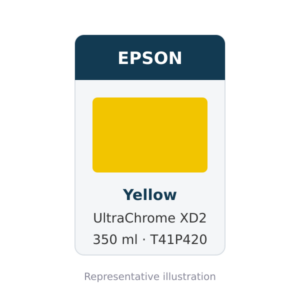 Epson UltraChrome XD2 Yellow Ink Cartridge, 350 ml (T41P420)
