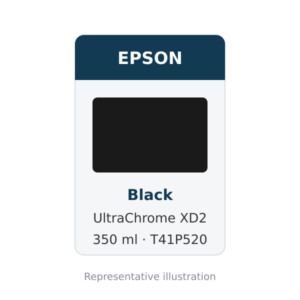 Epson UltraChrome XD2 Black Ink Cartridge, 350 ml (T41P520)