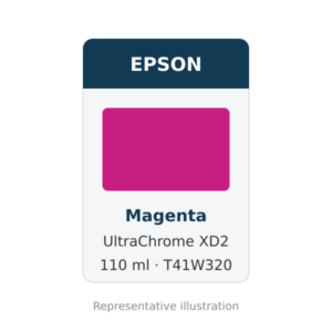 Epson UltraChrome XD2 Magenta Ink Cartridge, 110 ml (T41W320)