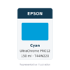 Epson UltraChrome PRO12 Cyan Ink Cartridge, 150 ml (T44W220)
