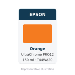 Epson UltraChrome PRO12 Orange Ink Cartridge, 150 ml (T44WA20)