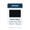 Epson Ultrachrome Pro6 Photo Black Cartridge, 700Ml (T48L120)
