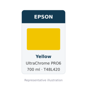 Epson Ultrachrome Pro6 Yellow Cartridge, 700Ml (T48L420)