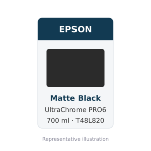 Epson Ultrachrome Pro6 Matte Black Cartridge, 700Ml (T48L820)
