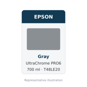 Epson Ultrachrome Pro6 Gray Cartridge, 700Ml (T48LE20)