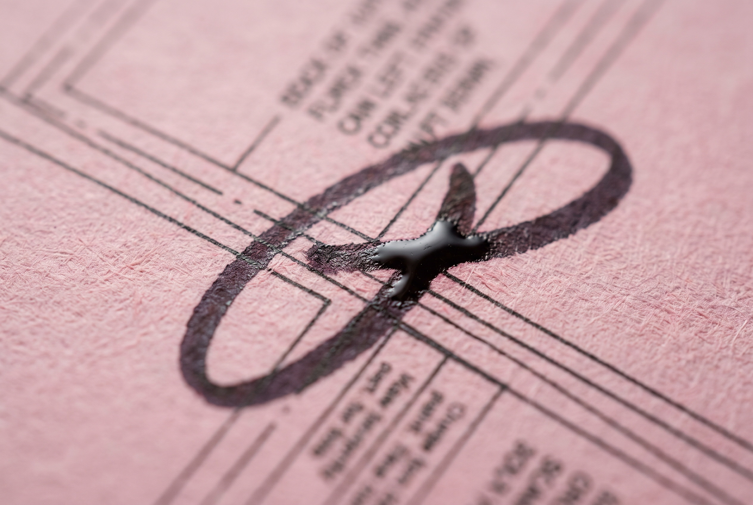20LB Engineering Bond Paper Pink Tinted print closeup