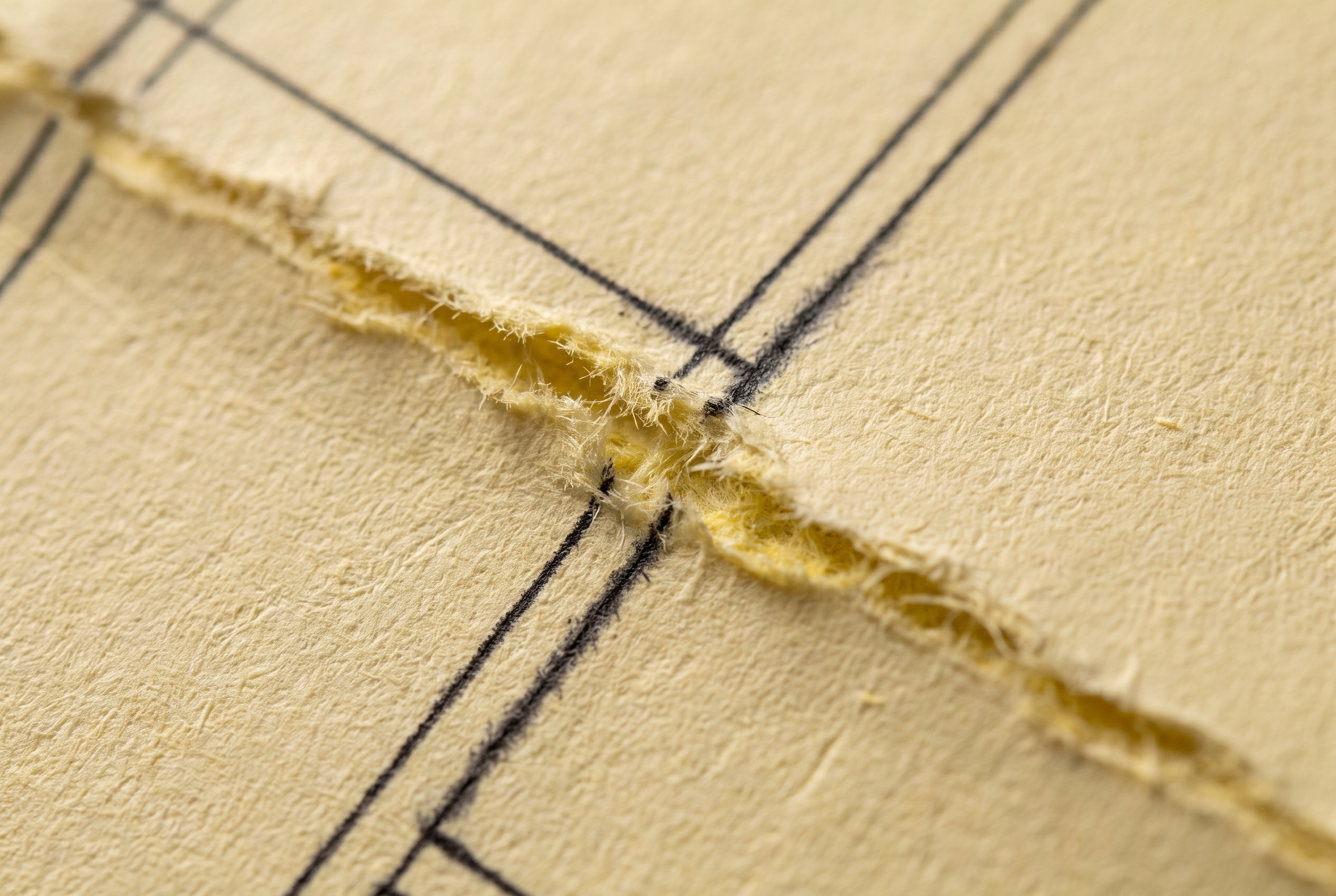 20LB Engineering Bond Paper Yellow Tinted print closeup