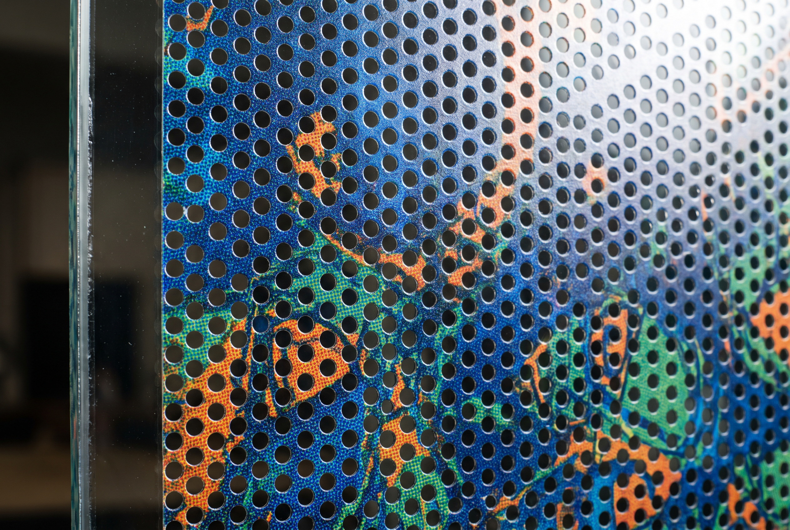 Magic 6mil Outside Mount Perforated Window Vinyl print closeup